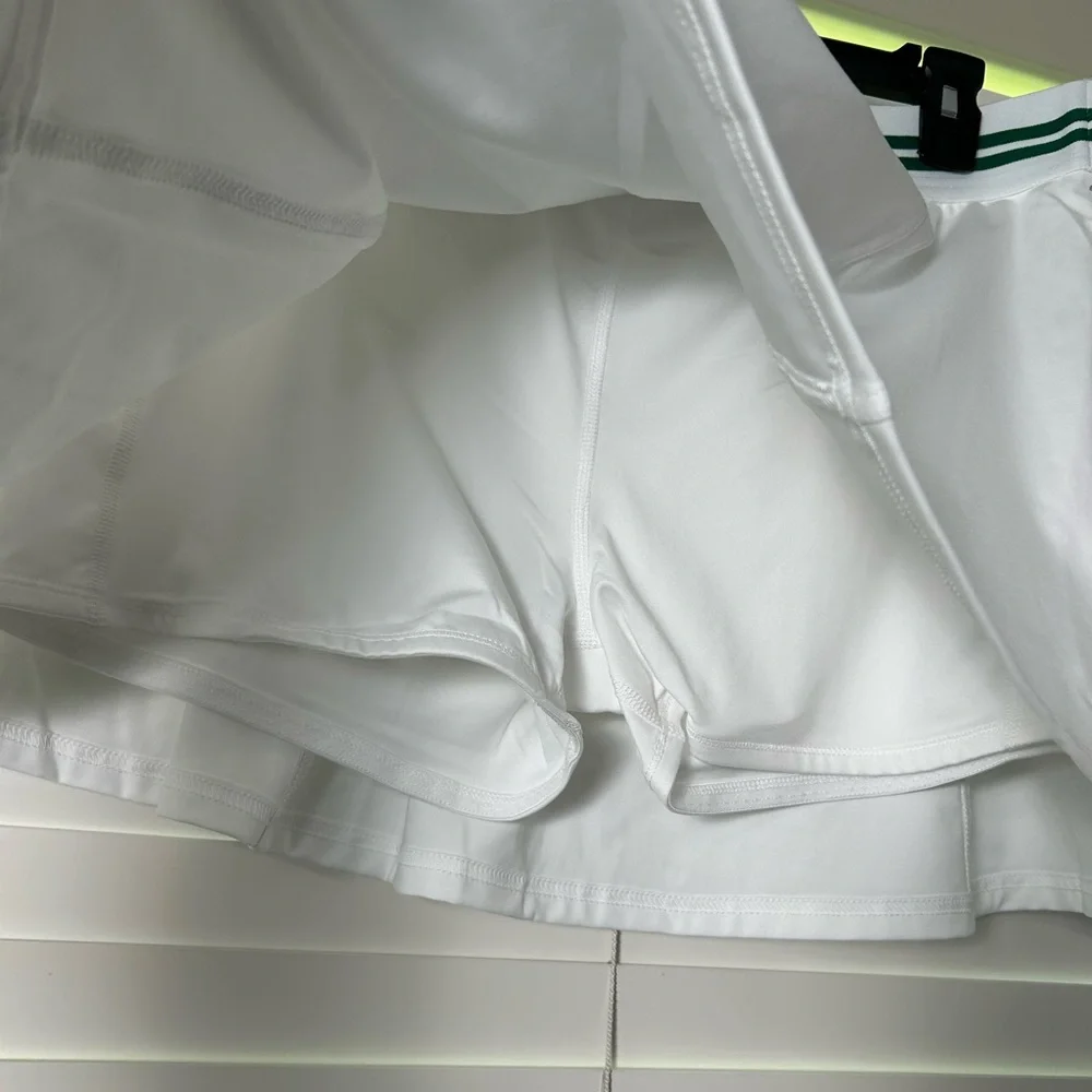 Tommy Bahama Everyday Active White Skort with Green Stripes on waist